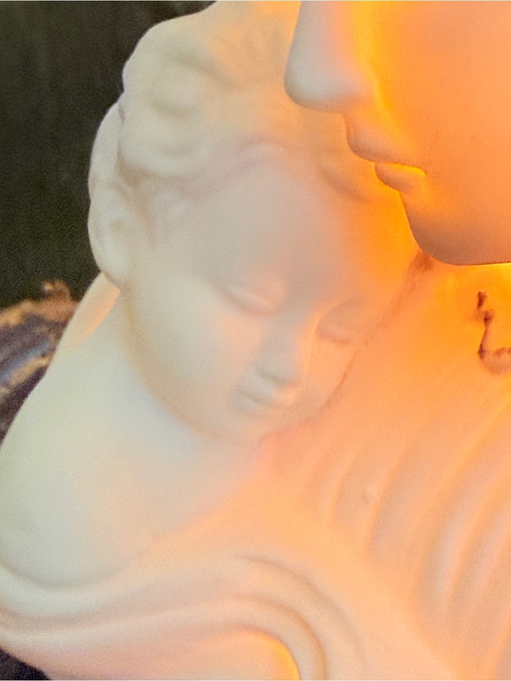 Vintage Porcelain Madonna & Child Night Light - Picture 8 of 16